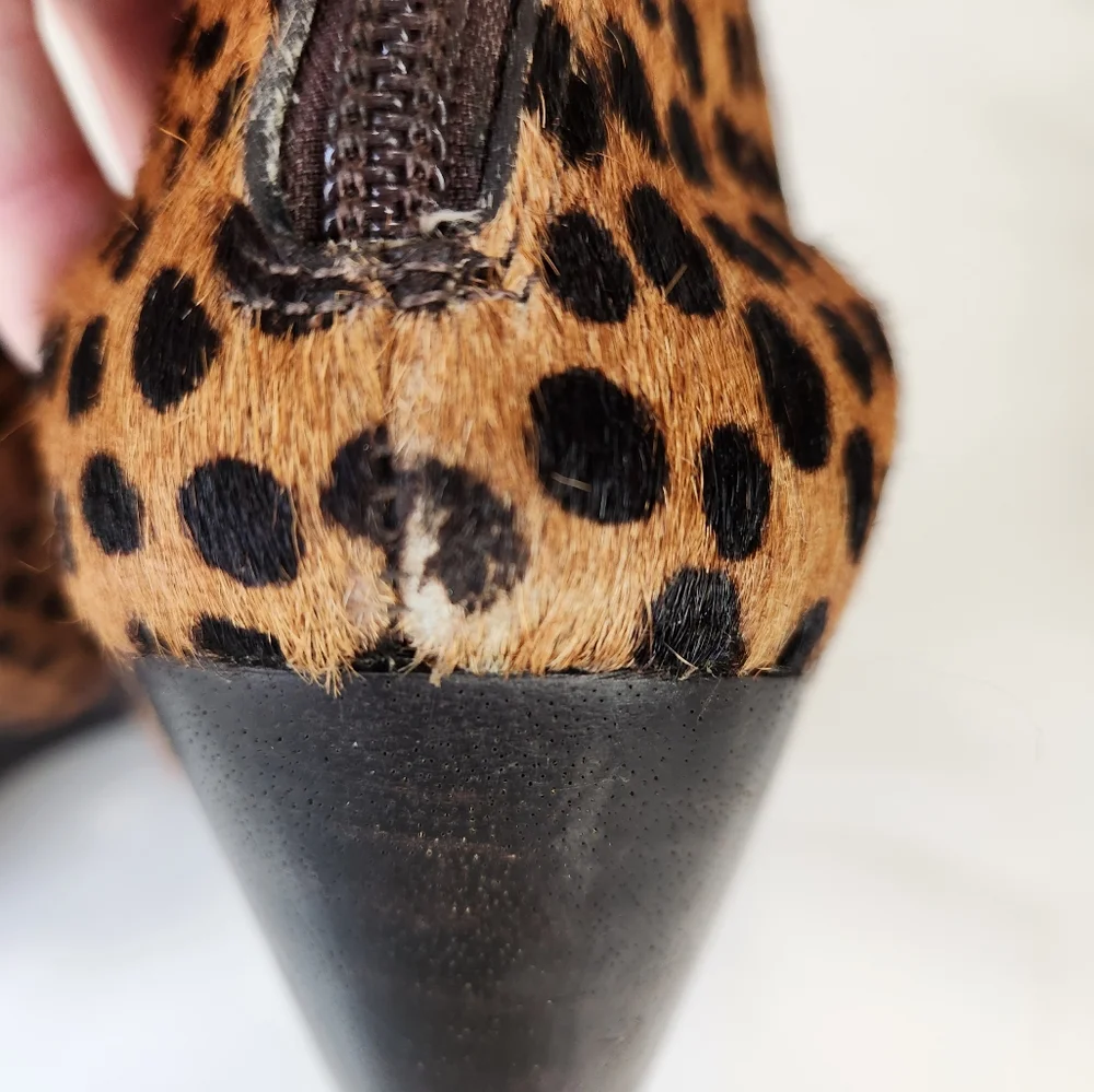 Diane Von Furstenberg Designer Mobwife Animal Print Wedge Heel size 8